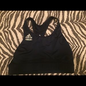 2 Adidas navy blue racer back sports bras M